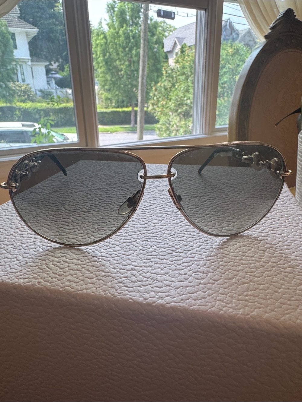 Gucci Women's Aviator Sunglasses - Silver Frame, Gray Lenses